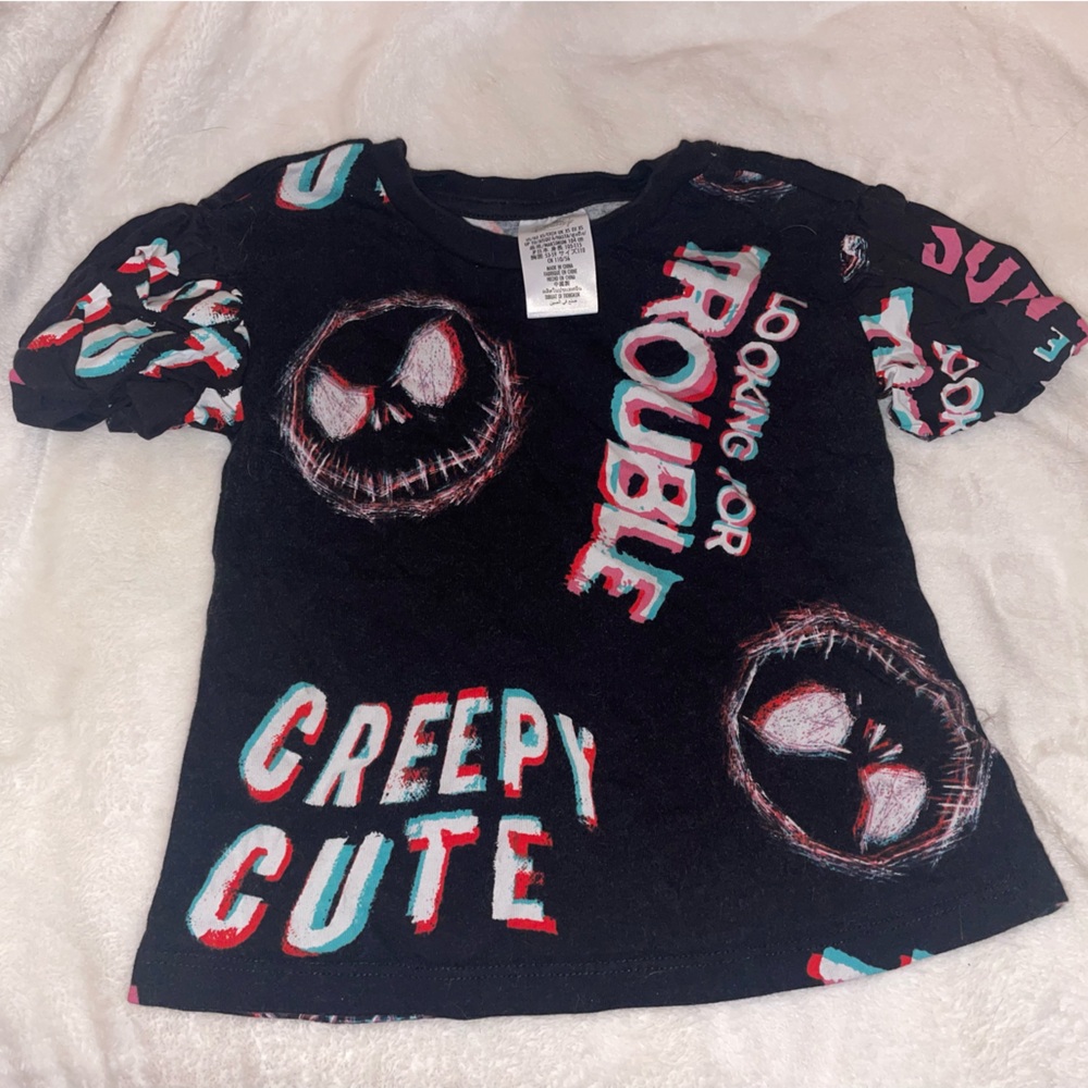 Girls Jack Skellington top